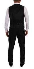 Load image into Gallery viewer, Dolce & Gabbana Elegant 3 piece suit in black silk blend
