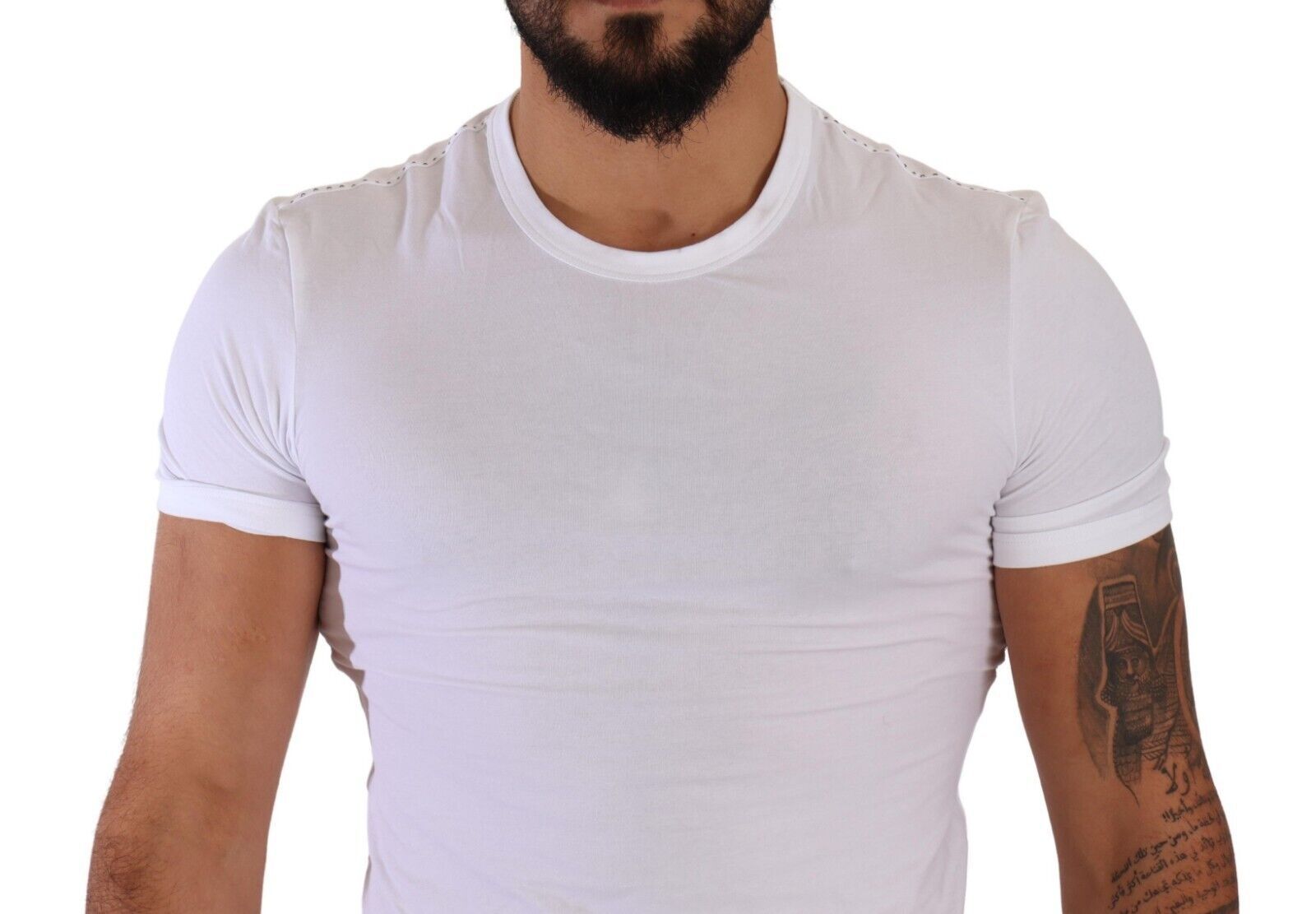 Dolce &amp; Gabbana Elegant white cotton blend crew neck tee