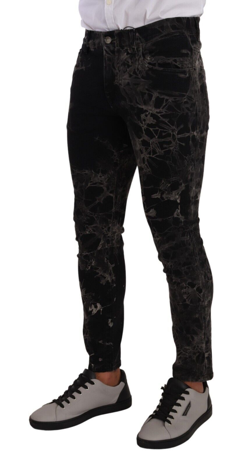 Dolce &amp; Gabbana Patterned Slim Fit Skinny Jeans