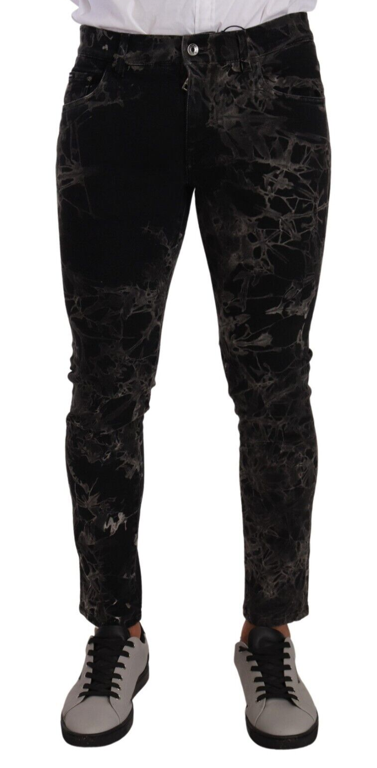 Dolce &amp; Gabbana Patterned Slim Fit Skinny Jeans