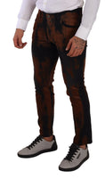 Bild in Galerie-Betrachter laden, Dolce & Gabbana Schicke schwarz-braune Tie-Dye Slim Fit Jeans
