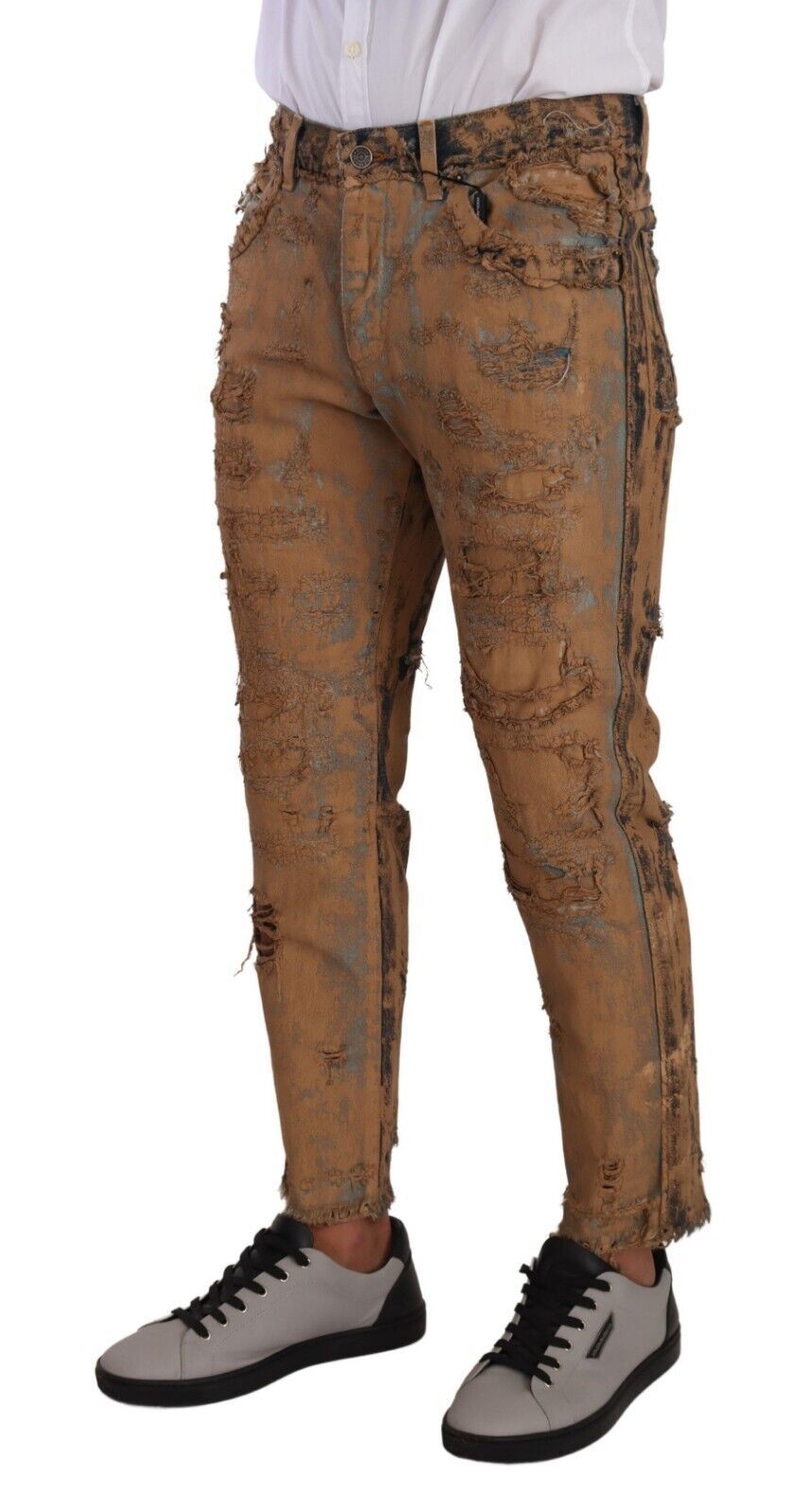 Dolce &amp; Gabbana Authentic classic trousers in distressed denim