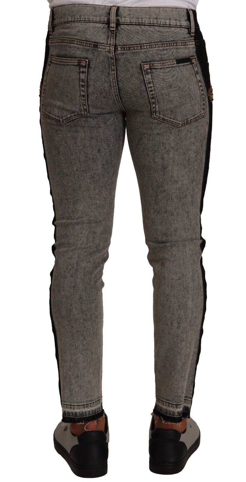 Dolce & Gabbana Schicke verzierte Krone Skinny Jeans