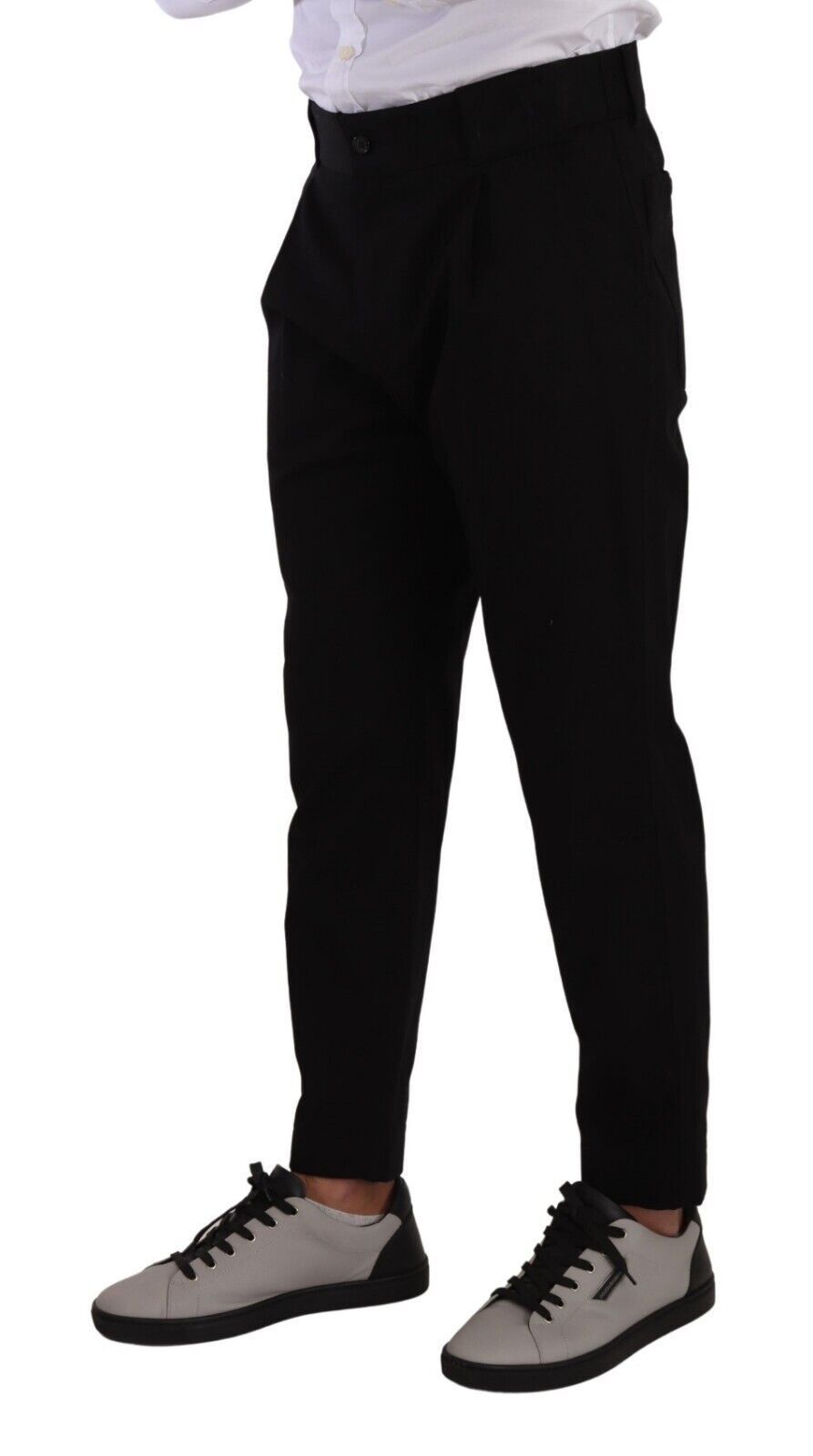 Dolce &amp; Gabbana Elegant tapered chinos in black cotton