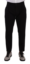 Load image into Gallery viewer, Dolce & Gabbana Elegant tapered chinos in black cotton
