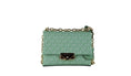 Load image into Gallery viewer, Michael Kors Cece Small Sea Green Signature PVC Convertible Flap Crossbody Bag
