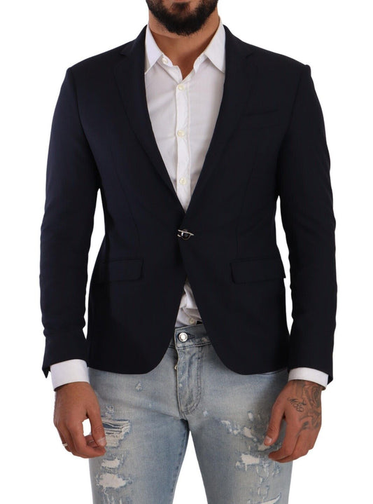 Domenico Tagliente Elegant slim-fitting dark blue blazer