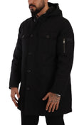 Load image into Gallery viewer, Dolce & Gabbana Elegant black parka hooded jacket
