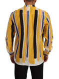 Load image into Gallery viewer, Dolce & Gabbana Elegant yellow striped Henley shirt
