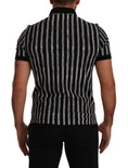 Load image into Gallery viewer, Dolce & Gabbana Elegant Striped Polo T-Shirt in Black
