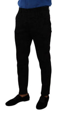 Load image into Gallery viewer, Dolce & Gabbana Elegant slim fit dress trousers in black brocade
