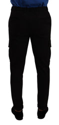 Load image into Gallery viewer, Dolce & Gabbana Elegant Black Slim Fit Cargo Pants
