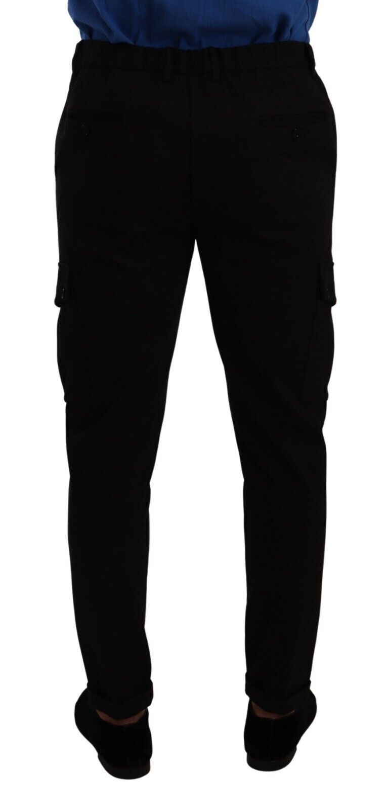 Dolce &amp; Gabbana Elegant Black Slim Fit Cargo Pants