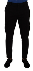 Load image into Gallery viewer, Dolce & Gabbana Elegant Black Slim Fit Cargo Pants
