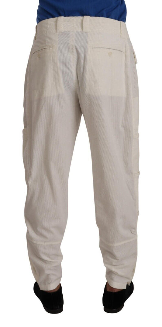 Dolce & Gabbana Elegante Off White Cargo-Hose - Regular Fit