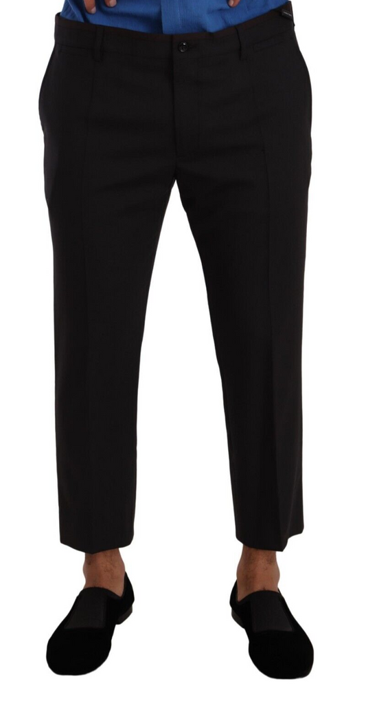 Dolce & Gabbana Elegante Cropped Wool Stretch Hose