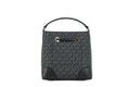 Resmi galeri görüntüleyiciye yükleyin, Michael Kors Mercer Small Black Signature Leder Bucket Crossbody Handtasche Geldbörse
