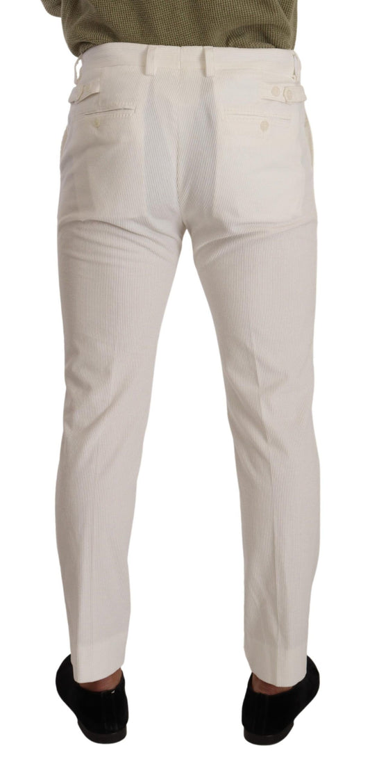 Dolce &amp; Gabbana Elegant slim-fit cotton trousers