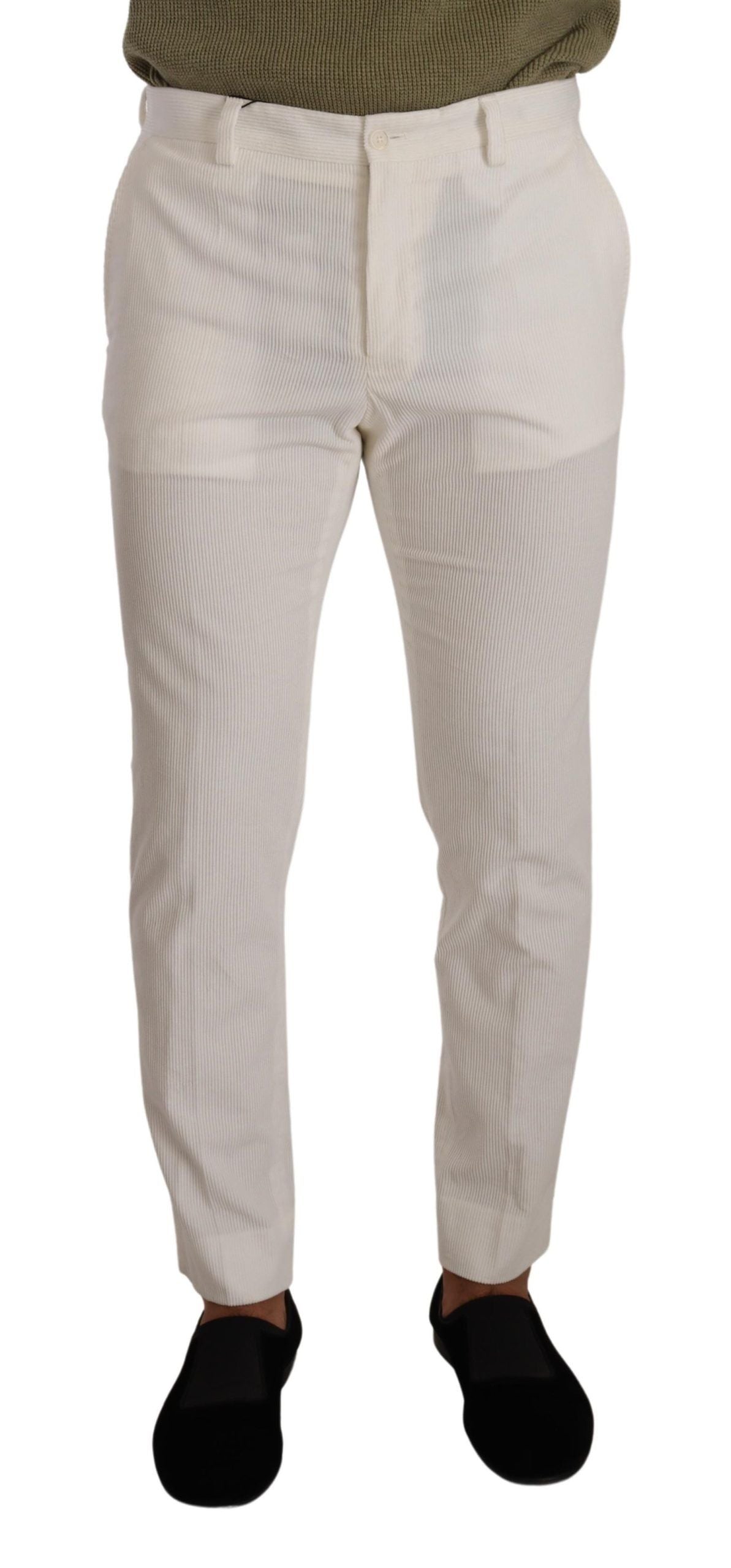 Dolce &amp; Gabbana Elegant slim-fit cotton trousers