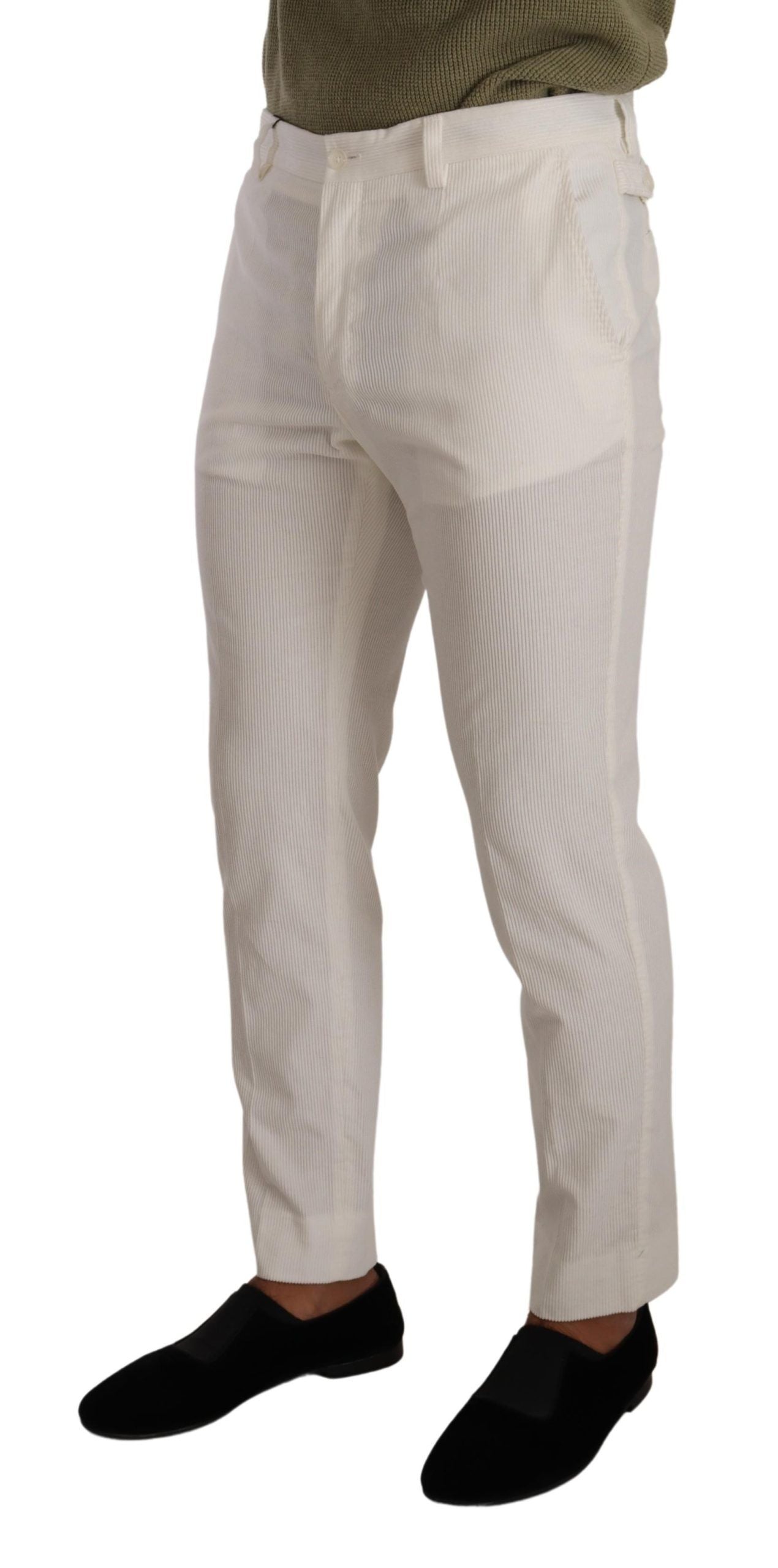 Dolce &amp; Gabbana Elegant slim-fit cotton trousers