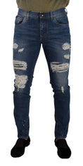 Bild in Galerie-Betrachter laden, Dolce & Gabbana Elegante Distressed Slim Fit Denim Jeans
