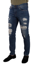 Bild in Galerie-Betrachter laden, Dolce & Gabbana Elegante Distressed Slim Fit Denim Jeans
