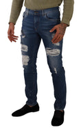 Bild in Galerie-Betrachter laden, Dolce & Gabbana Elegante Distressed Slim Fit Denim Jeans
