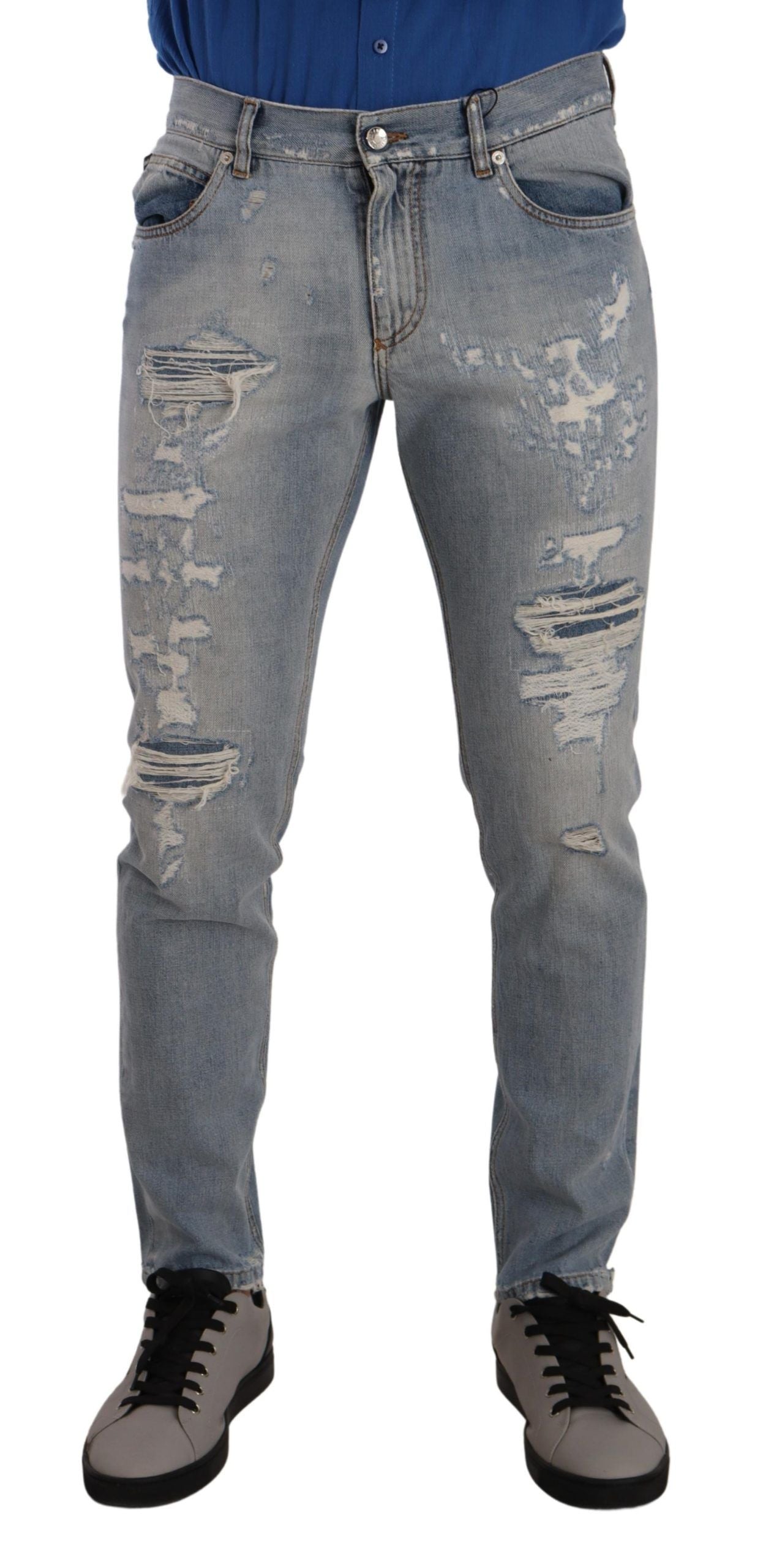 Dolce &amp; Gabbana Elegant light blue straight denim jeans