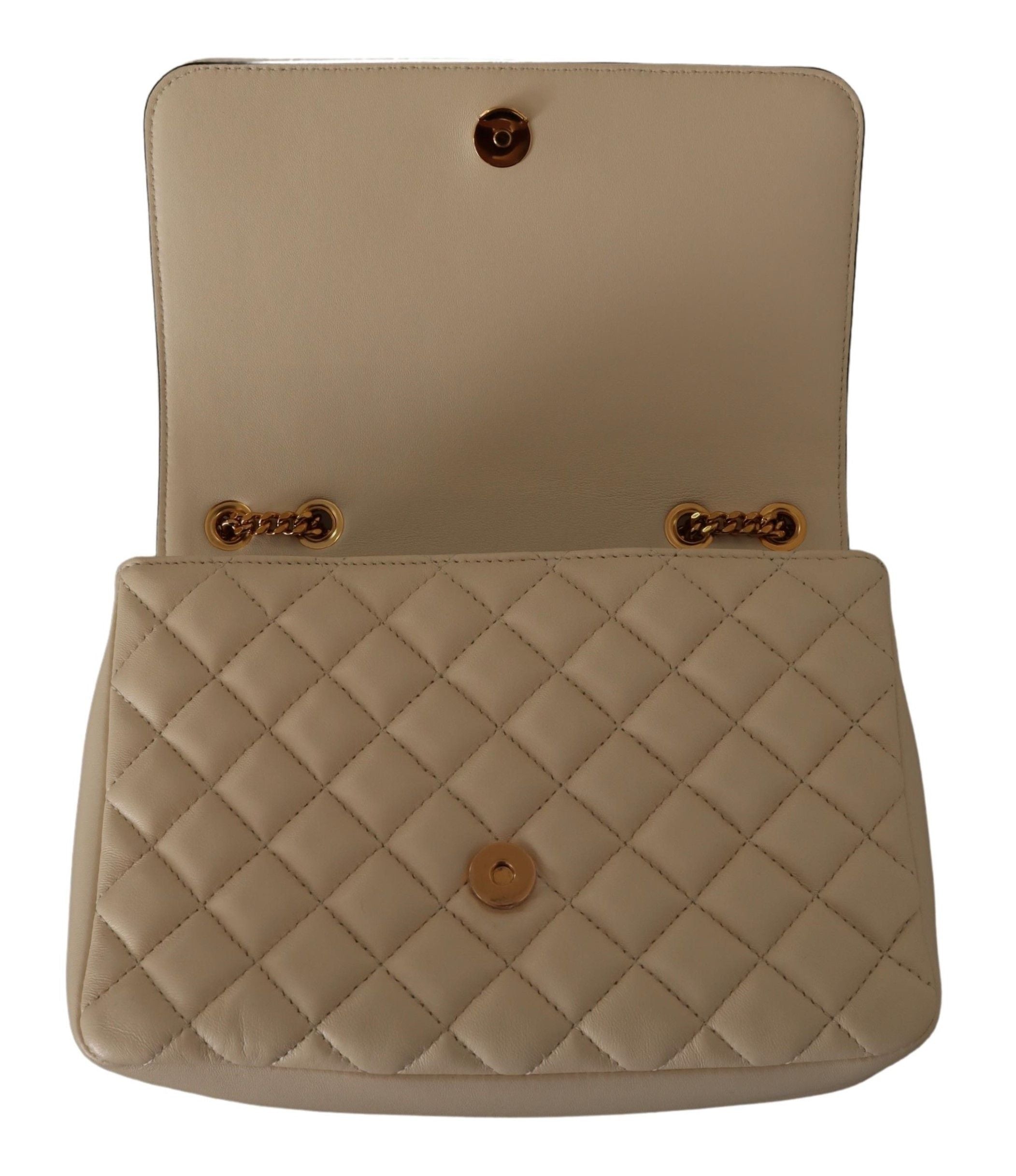 Versace Elegant shoulder bag in white nappa leather