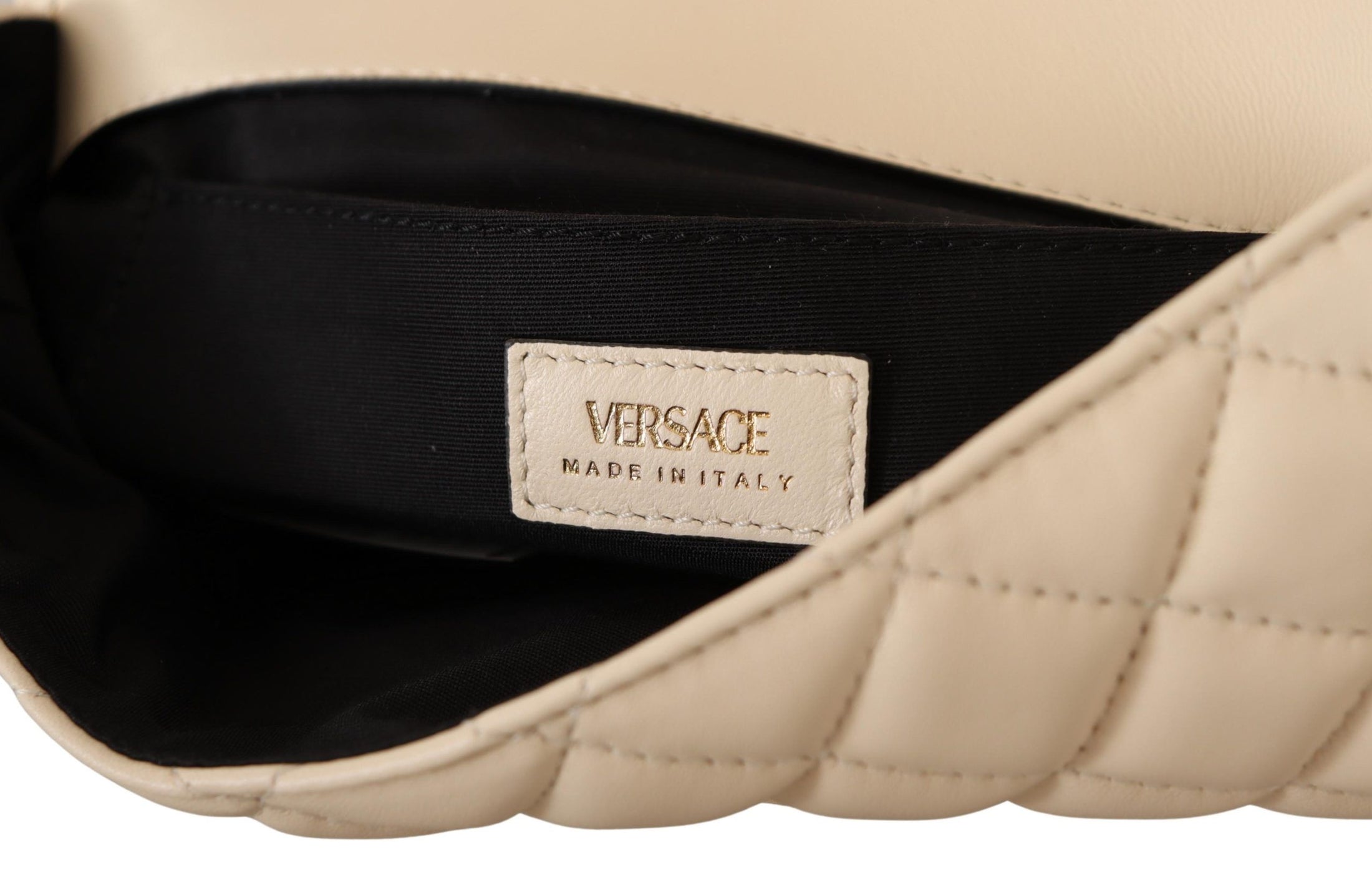 Versace Elegant shoulder bag in white nappa leather