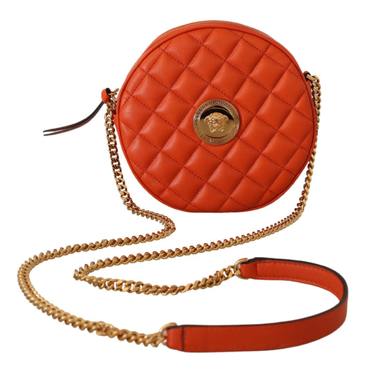 Versace Elegant round crossbody bag in nappa leather