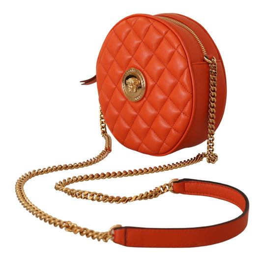 Versace Elegant round crossbody bag in nappa leather