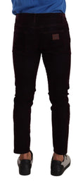 Load image into Gallery viewer, Dolce & Gabbana Elegant burgundy slim fit denim
