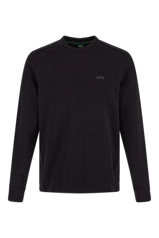 Hugo Boss Elegantes Rundhals-Sweatshirt aus schwarzer Baumwolle