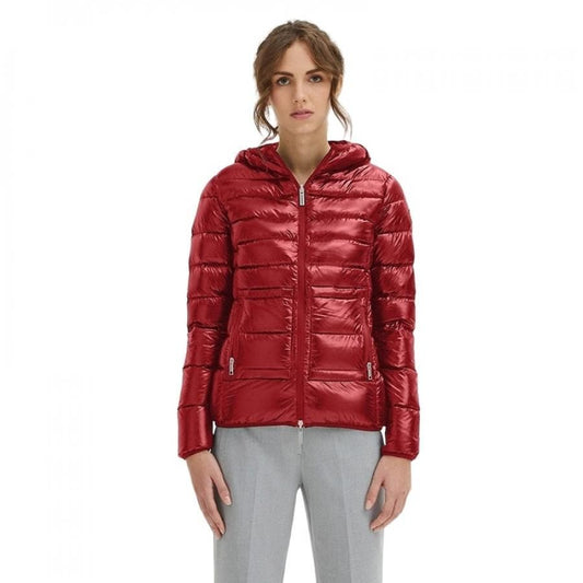 Centogrammi Radiant Red Ultra Light Down Jacket with hood