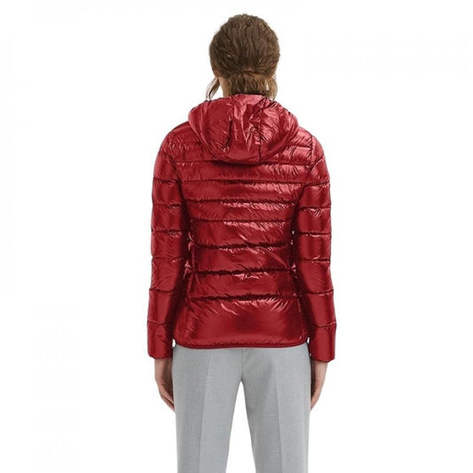 Centogrammi Radiant Red Ultra Light Down Jacket with hood