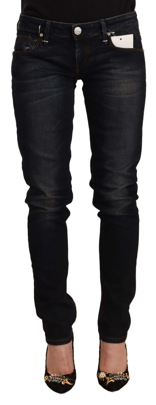 Acht Schicke schwarze gewaschene Skinny Jeans für Sie