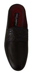 Load image into Gallery viewer, Dolce & Gabbana Exquisite leather slides in black and burgundy
