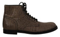 Load image into Gallery viewer, Dolce & Gabbana Elegant Crocodile Derby Brogue Boots
