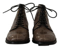 Load image into Gallery viewer, Dolce & Gabbana Elegant Crocodile Derby Brogue Boots
