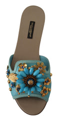 Load image into Gallery viewer, Dolce & Gabbana Exquisite Sandalen aus exotischem Leder mit Kristallverzierungen
