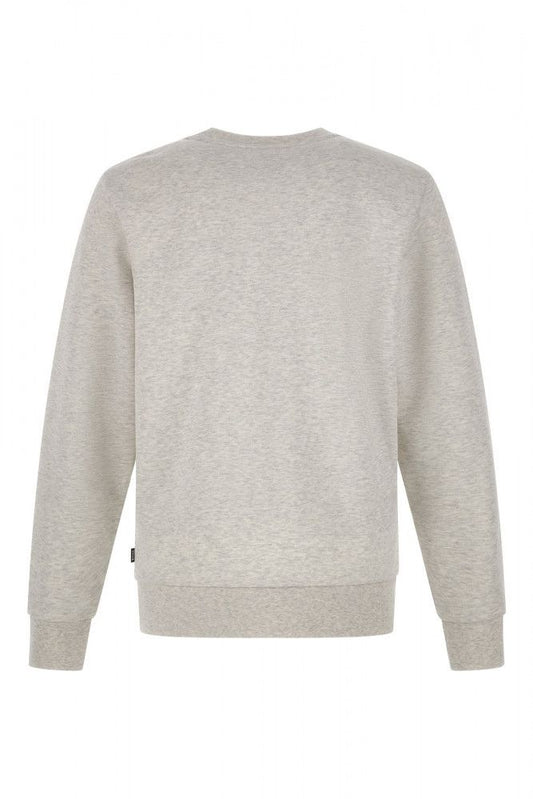 Hugo Boss Elegantes graues Rundhals-Sweatshirt aus Baumwolle