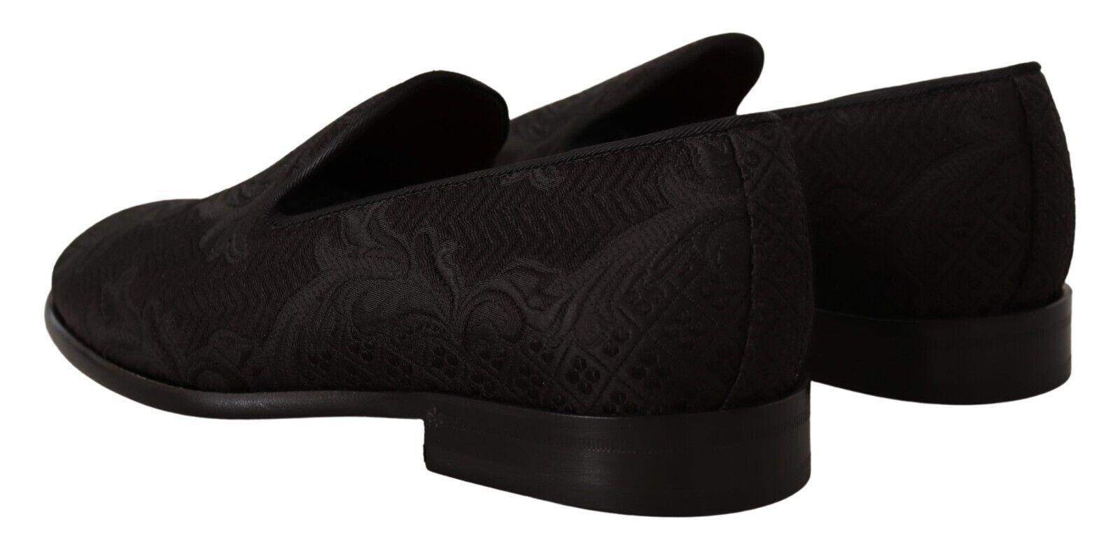 Dolce &amp; Gabbana Black floral brocade slippers