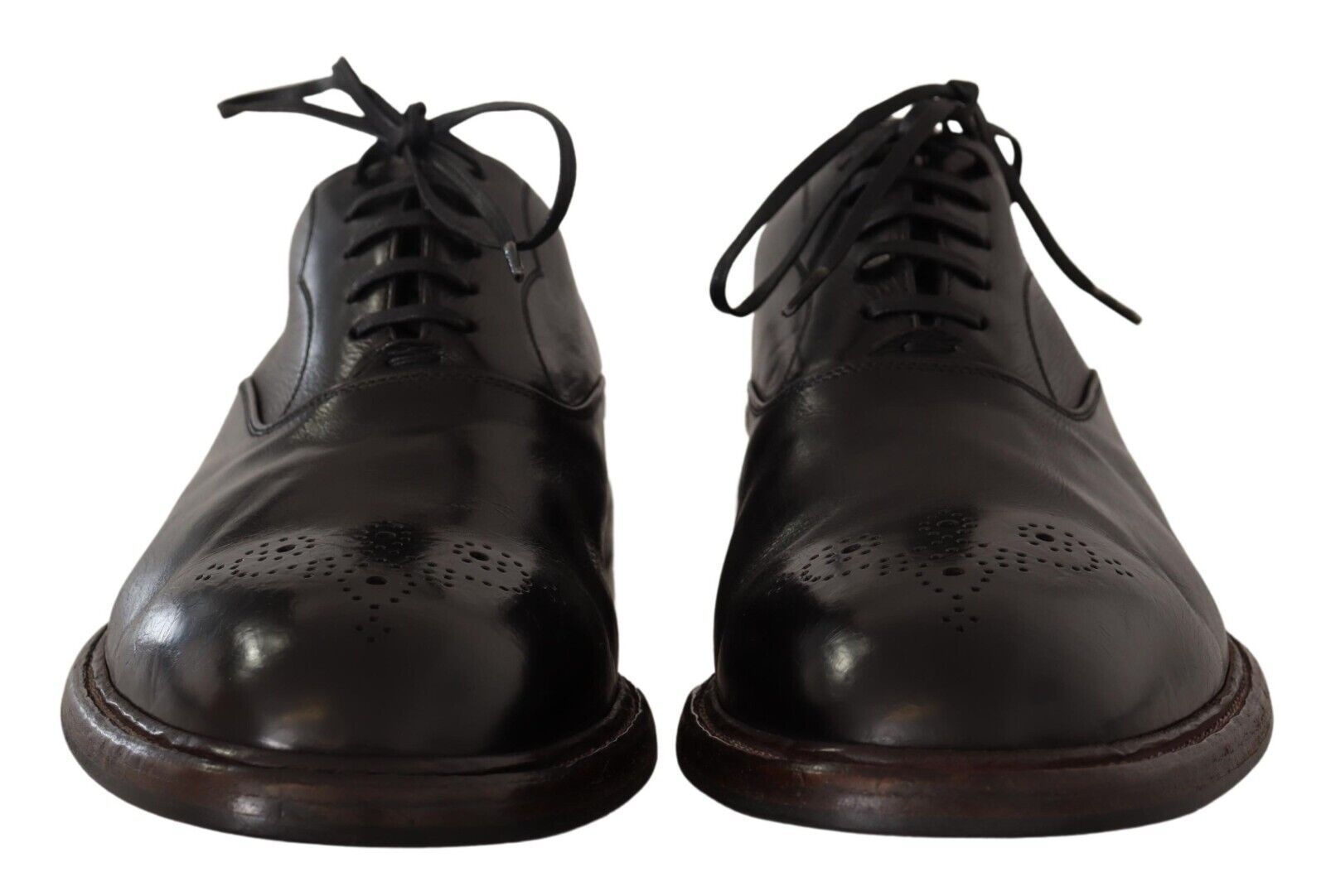 Dolce &amp; Gabbana Elegant Black Leather Derby Formal Shoes