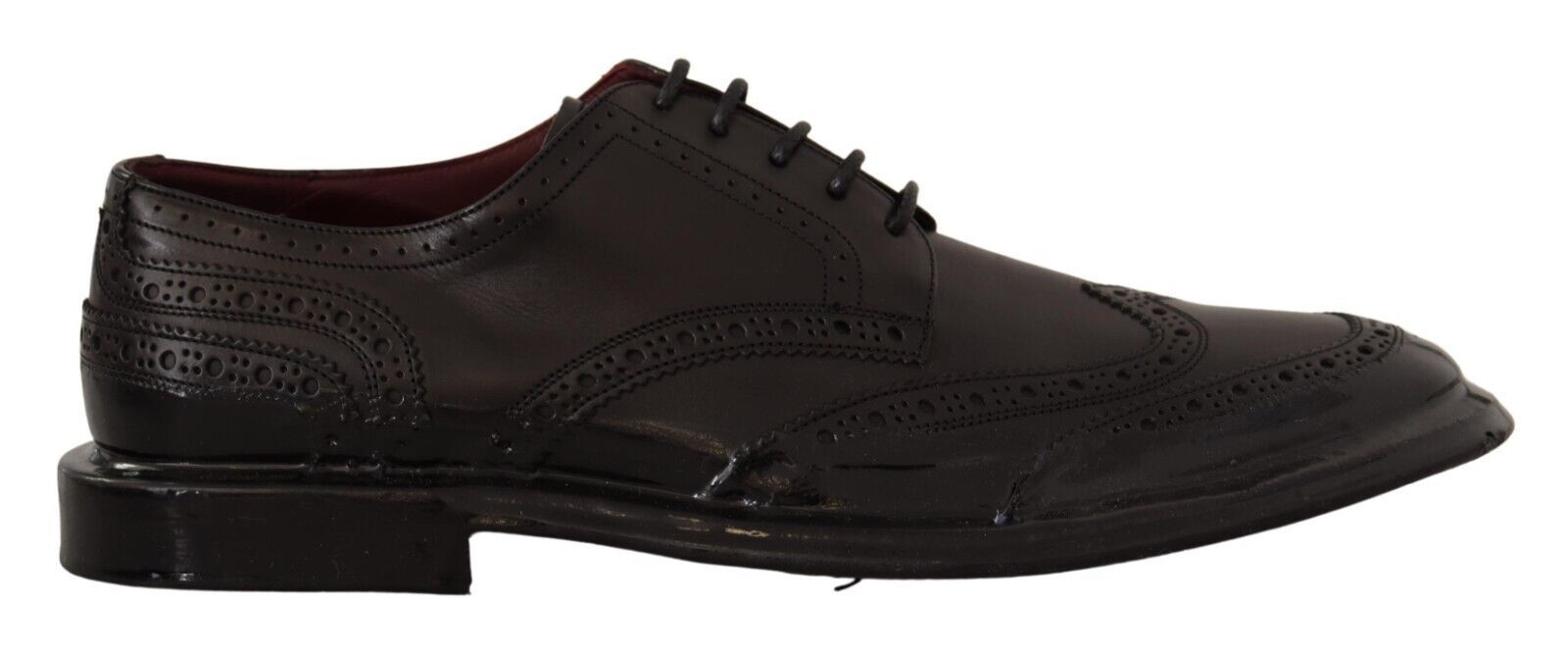 Dana derisinden yapılmış Dolce &amp; Gabbana Elegant Derby Oxford Kanat Uçları