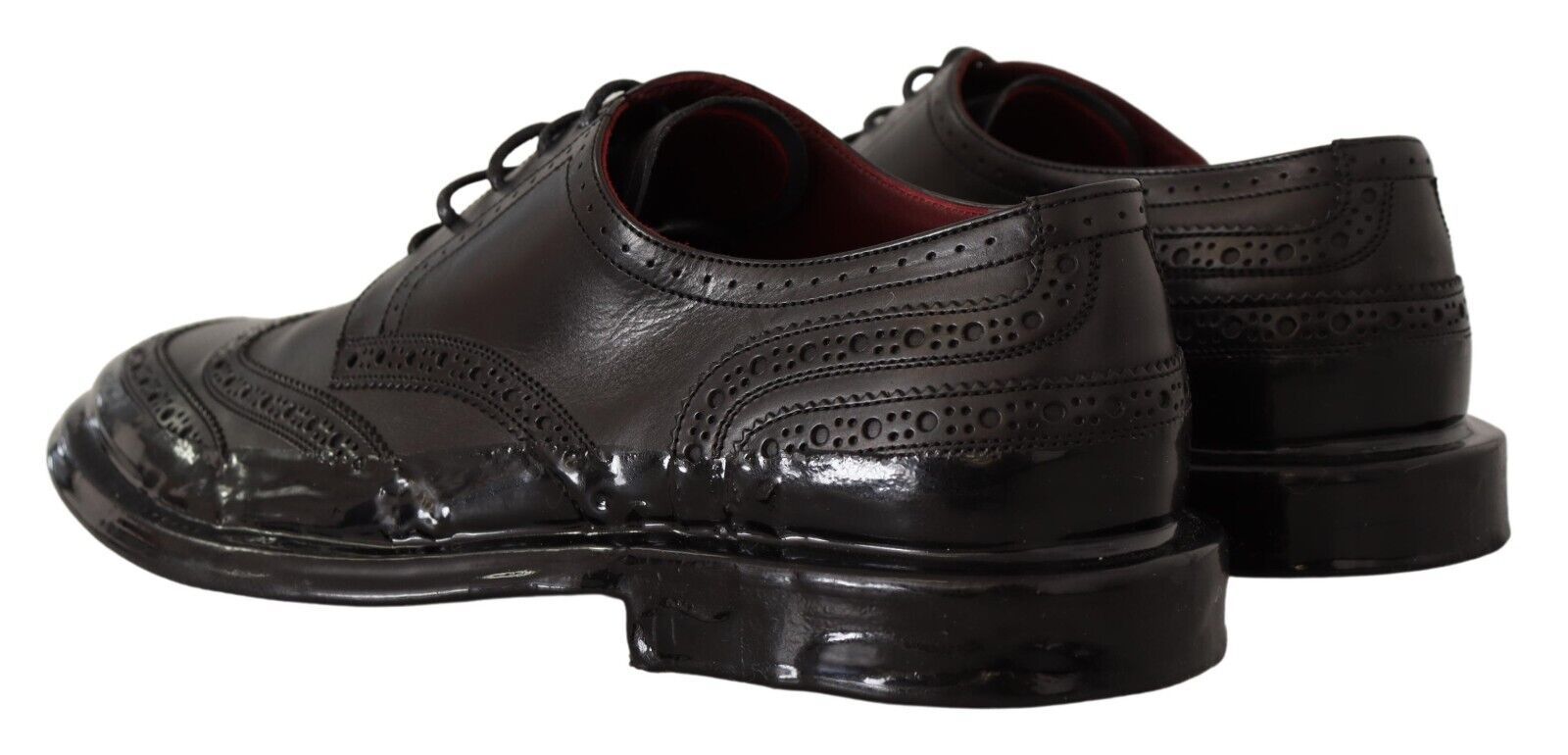 Dana derisinden yapılmış Dolce &amp; Gabbana Elegant Derby Oxford Kanat Uçları