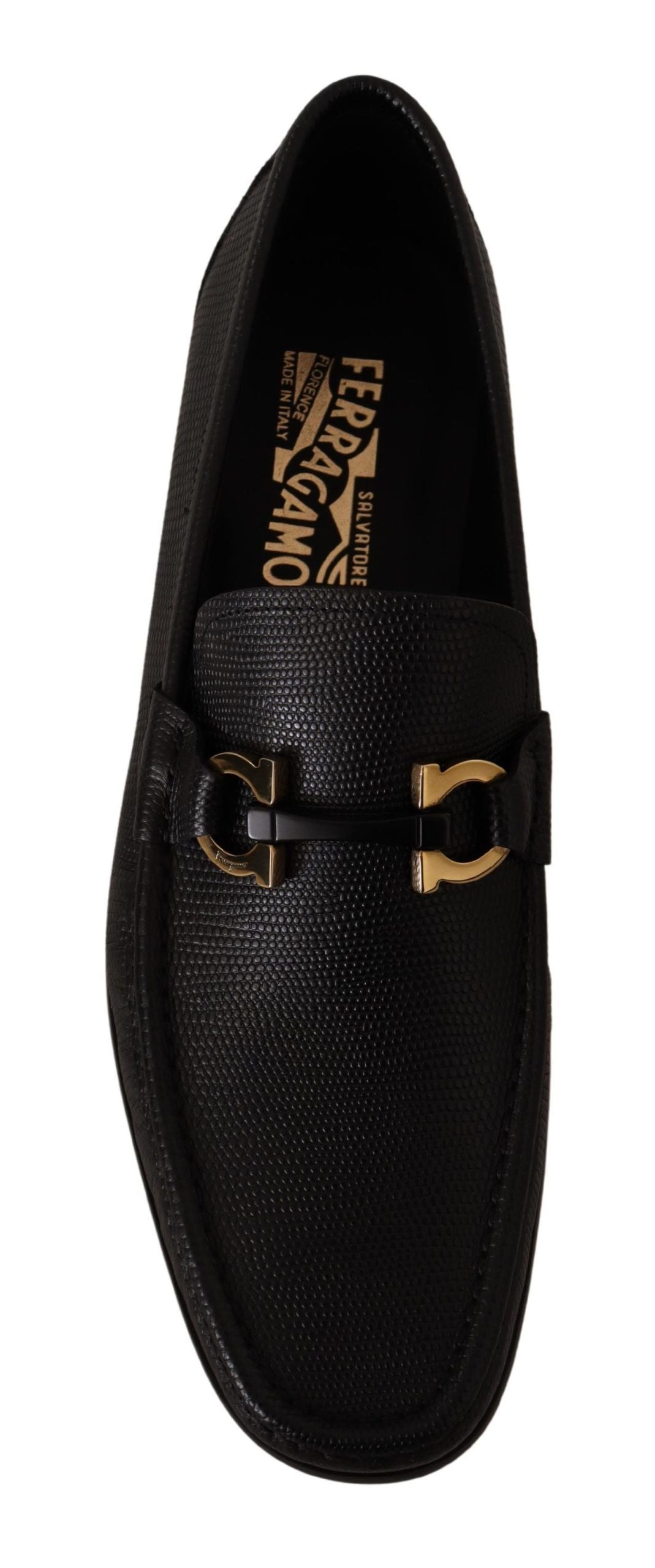 Salvatore Ferragamo Elegante Loafers aus schwarzem Kalbsleder