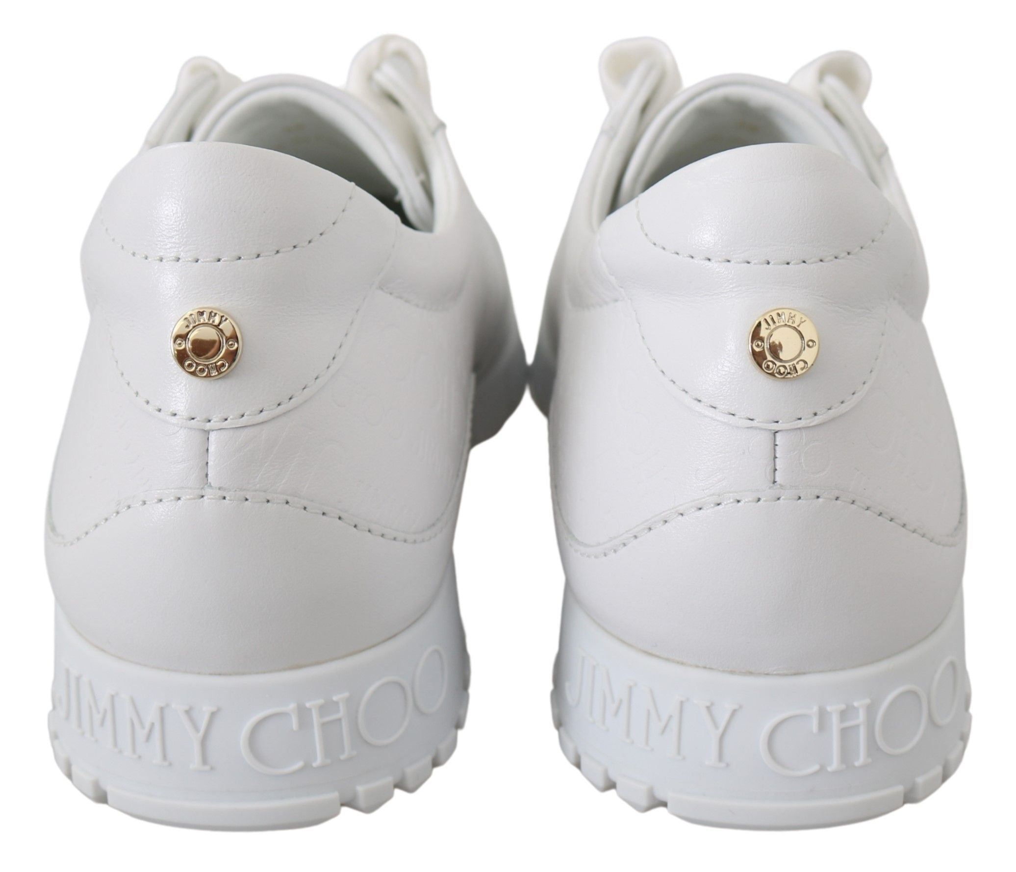 Jimmy Choo Elegant white leather sneakers