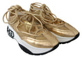 Load image into Gallery viewer, Jimmy Choo Golden Glamour Mesh Leather Sneakers
