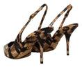 Resmi galeri görüntüleyiciye yükleyin, Dolce & Gabbana Tiger-Muster Slingback Heels Pumps
